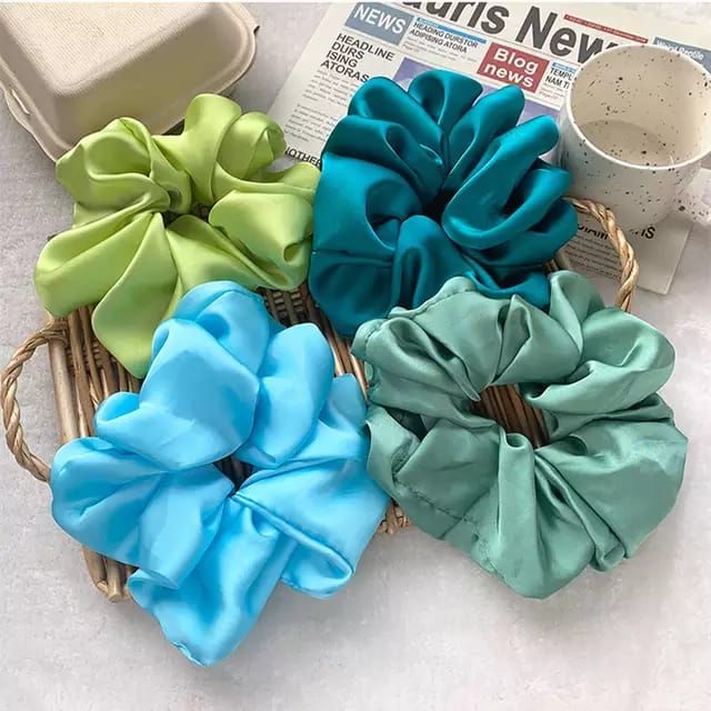 A Tiny Moppet-Satin Scrunchies Combo | Count 4 - ATM-0125
