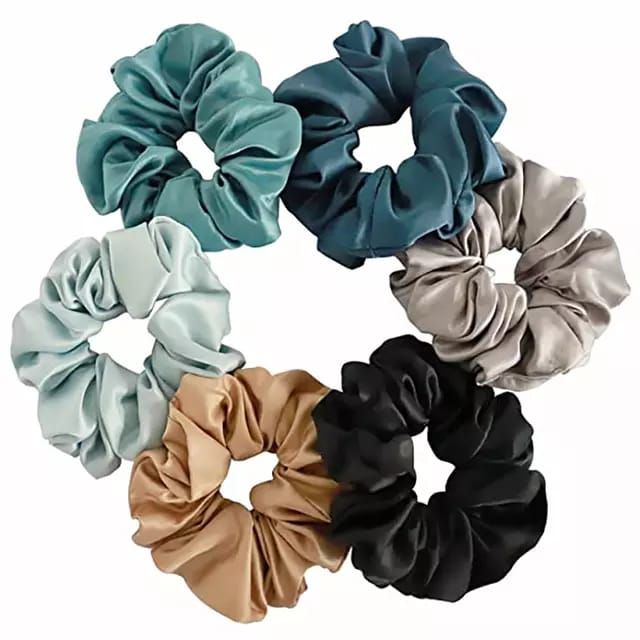 A Tiny Moppet-Satin Scrunchies Combo | Count 6 - ATM-0143