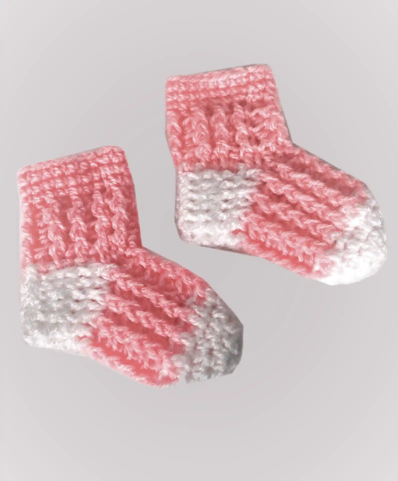 Dual Shaded Socks Pink & White