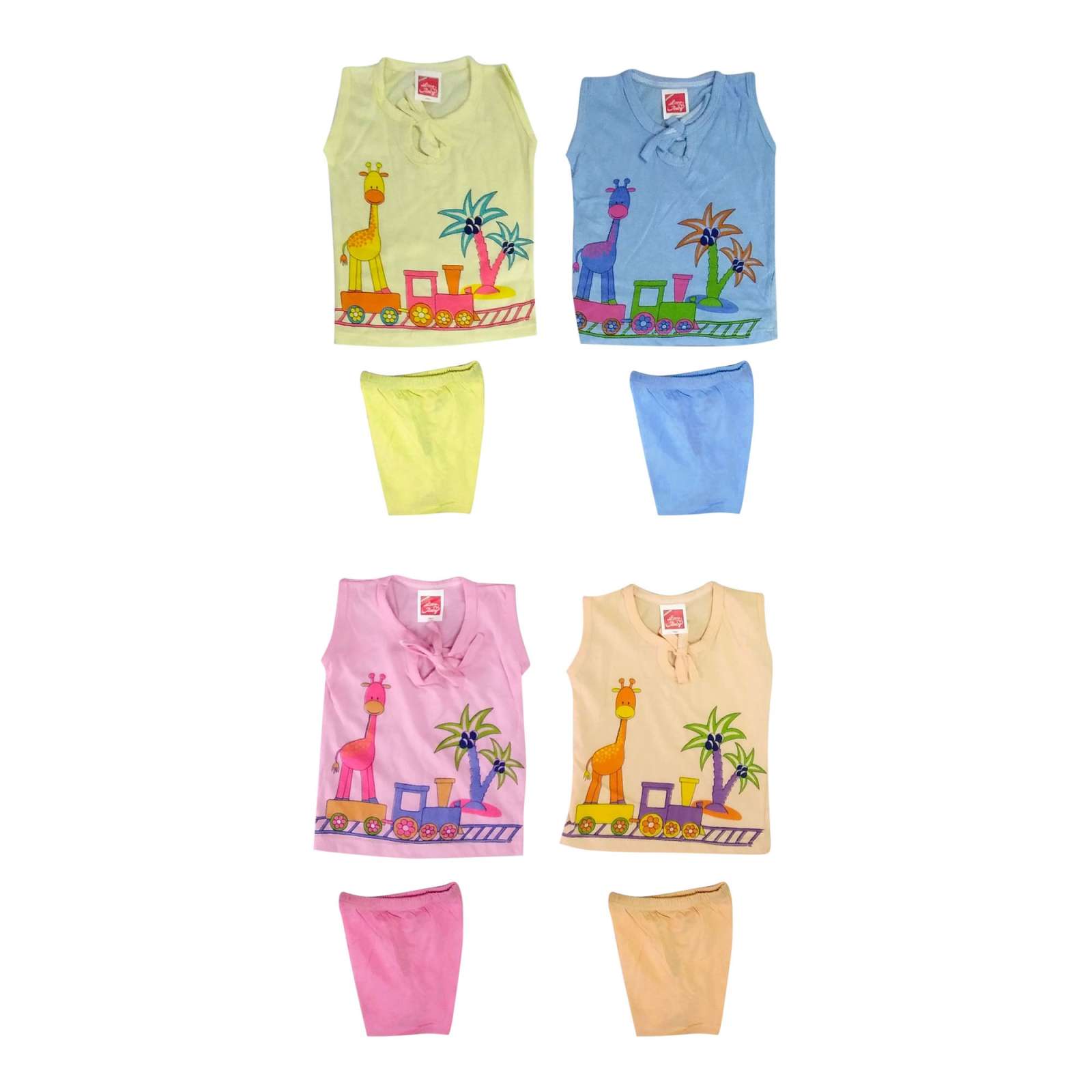 Fancy 4 T-Shirt With 4 Pant Set - BC13
