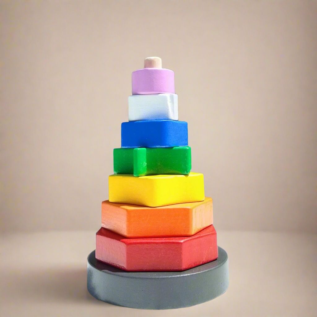 Wooden Multi Shapes Stacker
