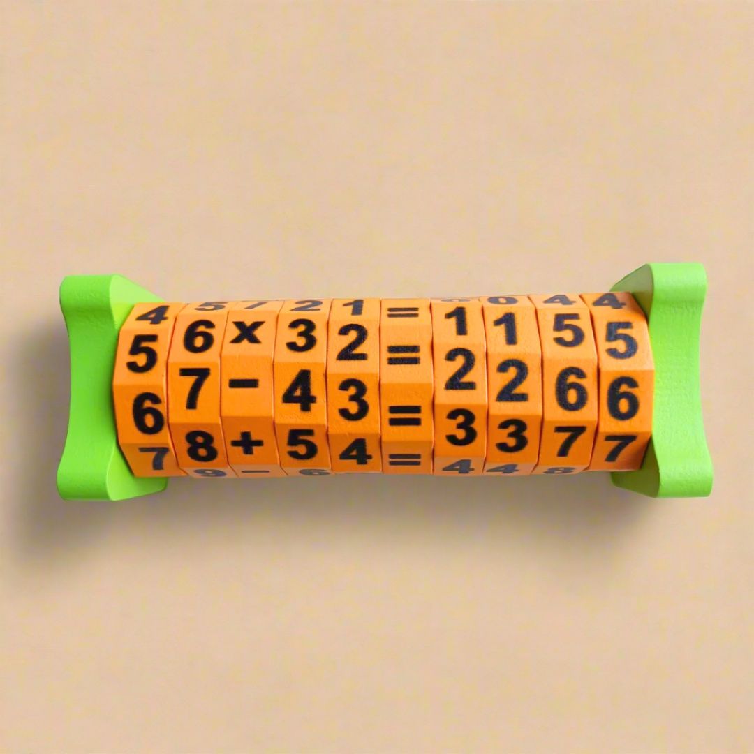 Wooden 4 Digit Math Wheel