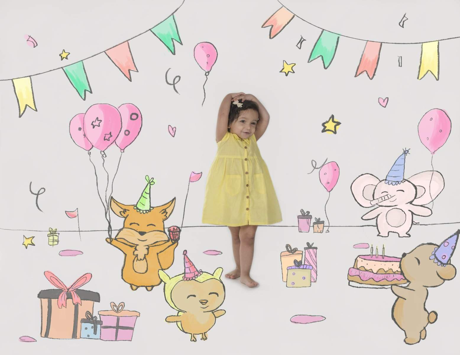 A-Line Linen Cotton Dress - Solid Yellow