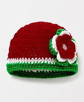 Cap With  three coloured Flower