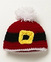 Woolen Santa Cap with square motif