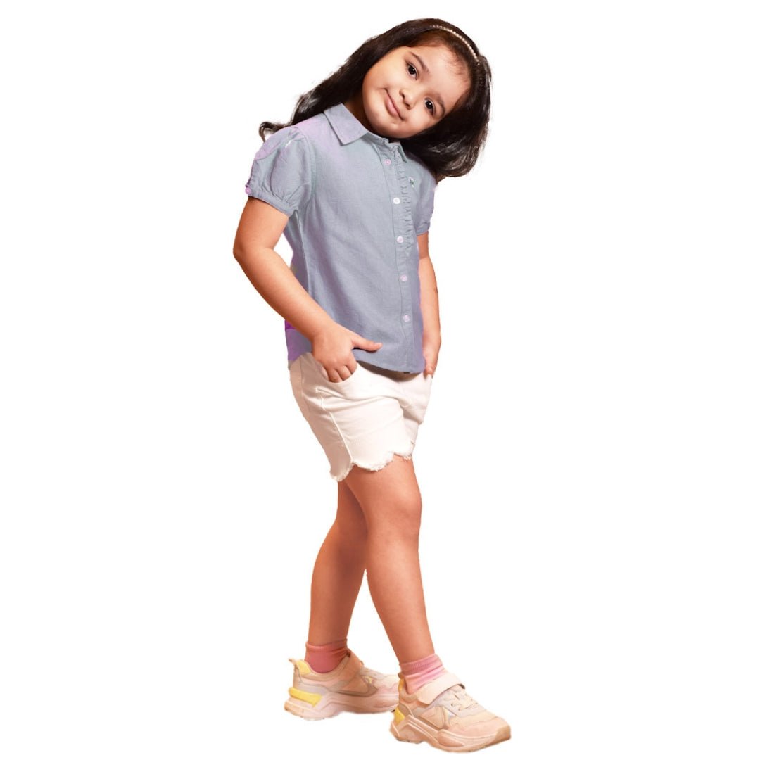 Girls ash grey cotton
