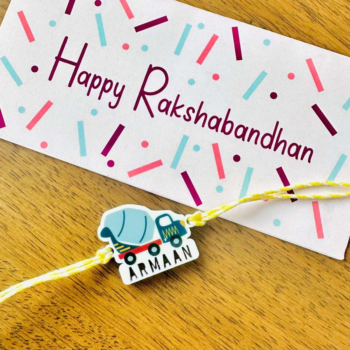 Construction Vehicle Rakhi - Personalised