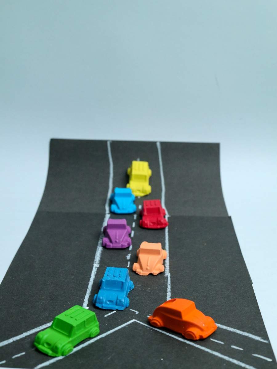 Mini Cars Crayons set of 8