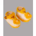 Flower Decorated Crochet Booties