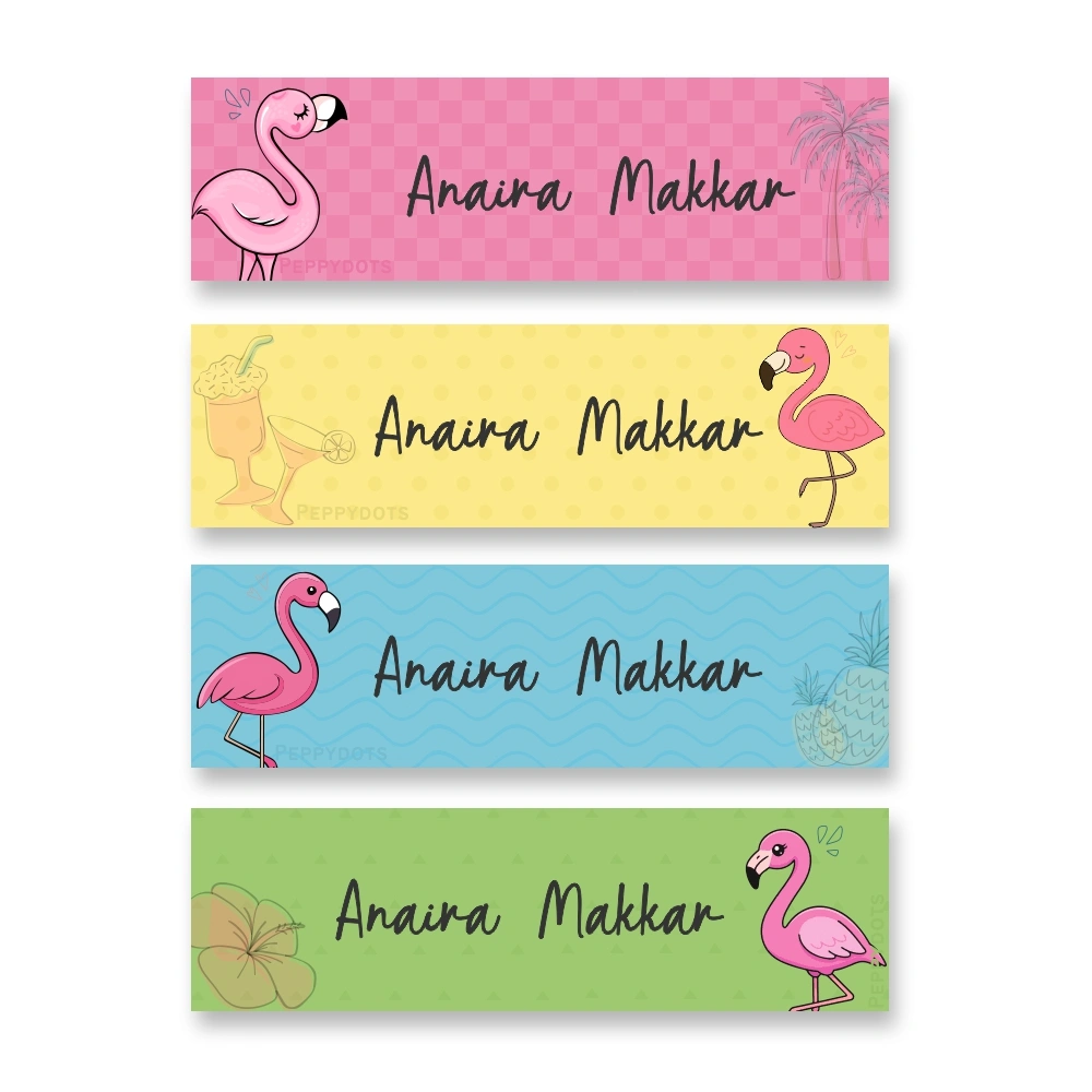 Waterproof Labels - Flamingo