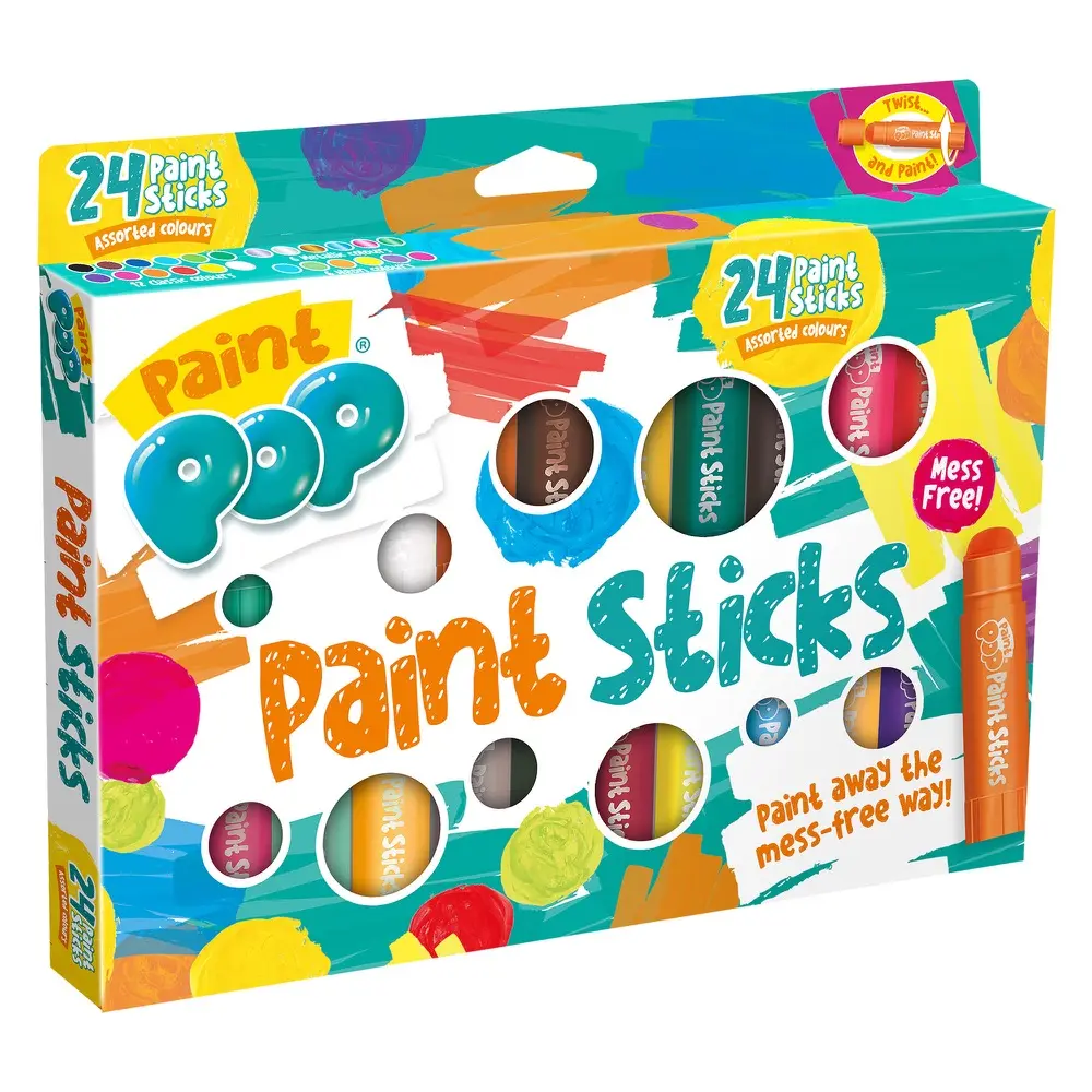 24 Pack Assorted Quick Dry Paint Sticks