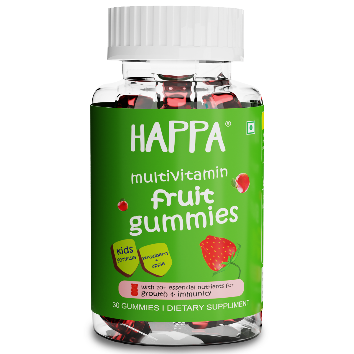 multivitamin fruit gummies for kids I made of Fruit I Tasty and chewable I Vitamin A,B,C & D I 30 days Supply I 2+ yrs kids (Pack of 1)
