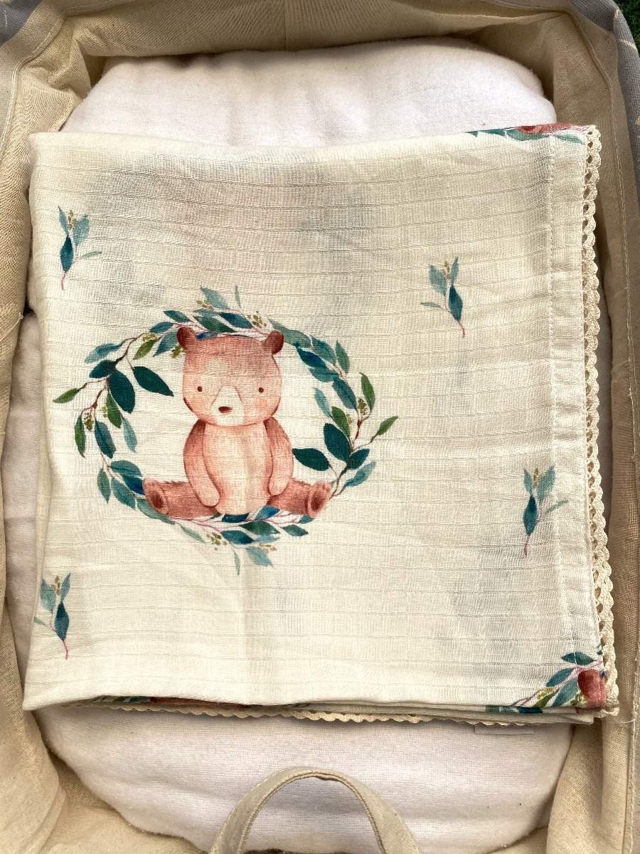 Bear customised swaddle
