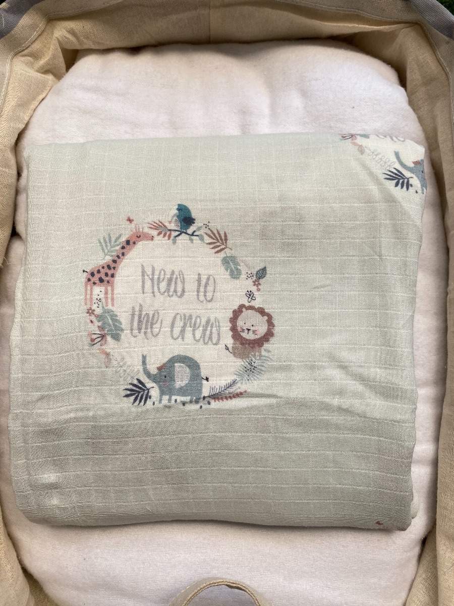 Animal frame customised swaddle