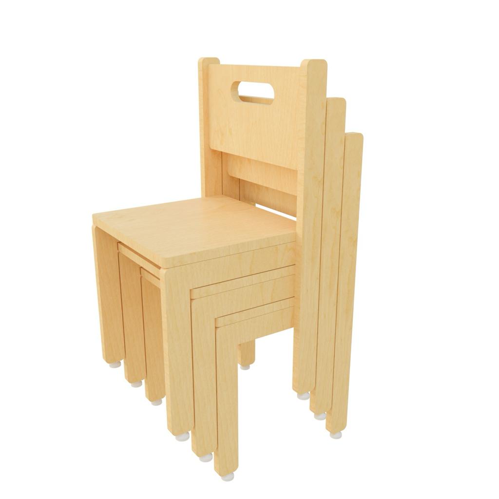 Ivory Stackable Chair - 11.6 X 11 X 22.5 Inch(L X W X H)
