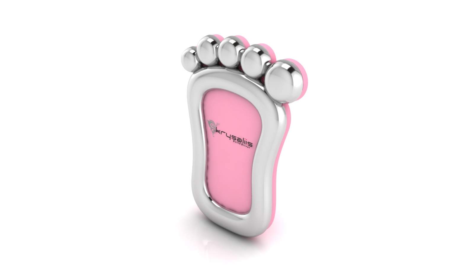Silver Plated Foot Photo Frame for Baby & Kids
