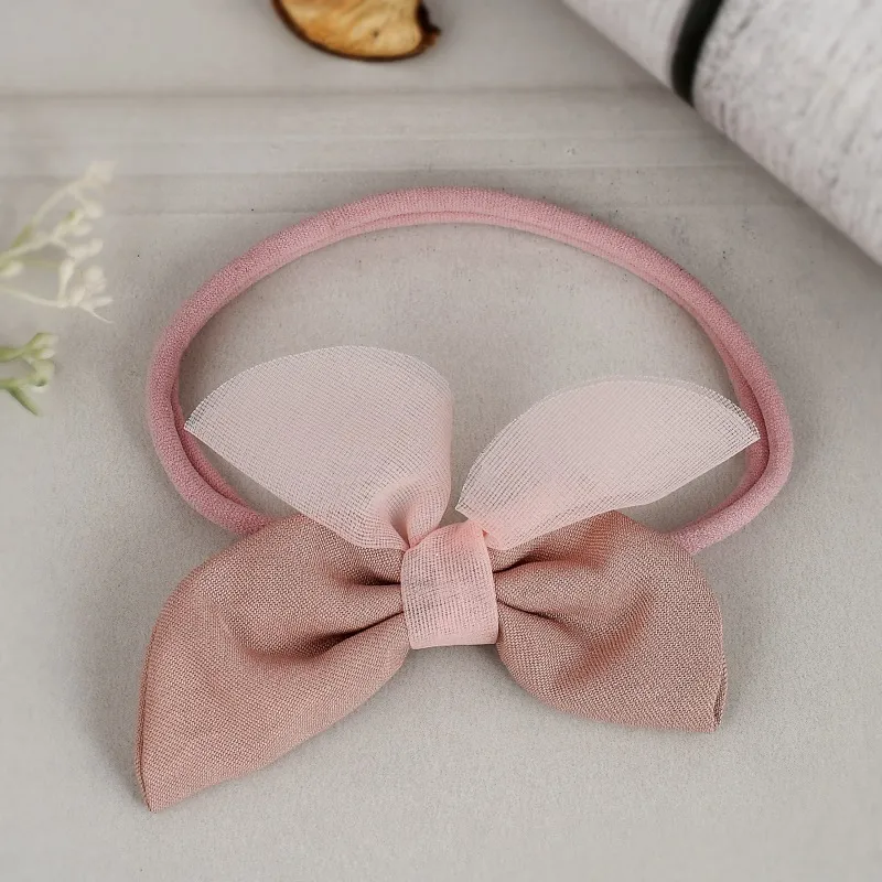 Bow Detail Hair Rubber Band - Beige