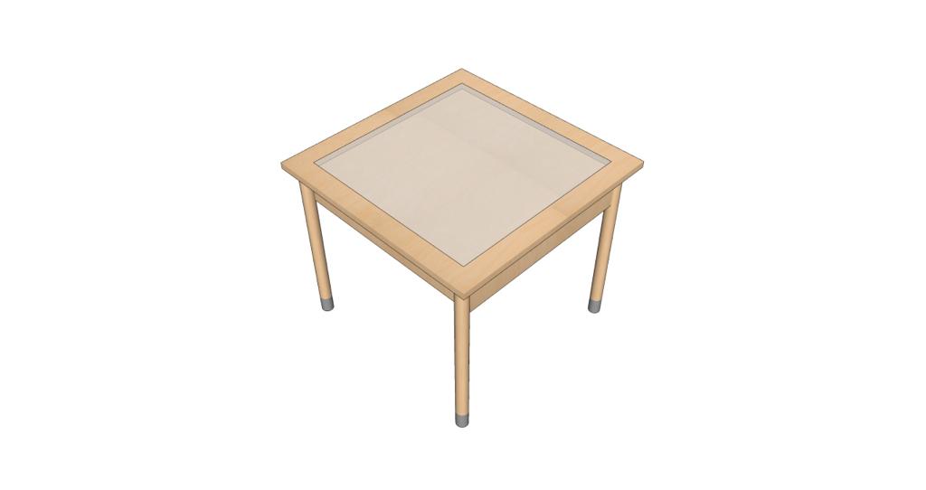 Mirror Table- 22 X 22 X 19 Inch(L X W X H)
