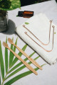 Oral Care Set ‚Bamboo Bristle Toothbrush and Copper Tongue Cleaner (Pack of 2)