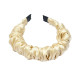 Girls Satin Silk Bow Hairband - Beige-FUNHB525