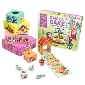 Chalk and Chuckles Stack a Cake stacking board game for children aged 3 to 6 years