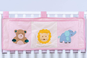 3 Pocket Cot Organizer - Jungle Friends