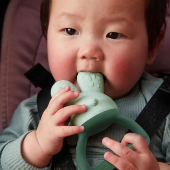 Chill + Fill Bunny Teether Sage Green