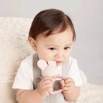 Chill + Fill Bunny Teether Blush Pink
