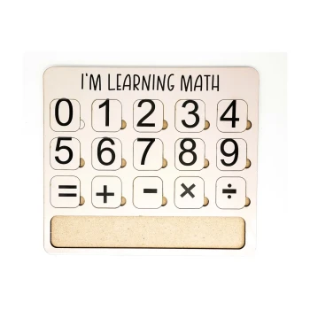 I Am Learning Math Wooden Number and Operator Board Game