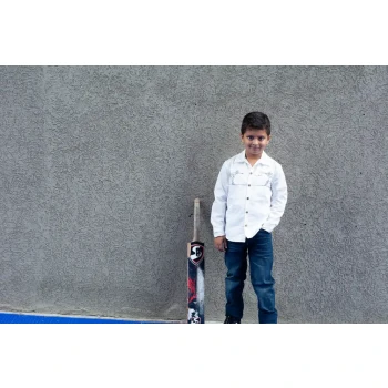 Cricketer Embroidered Shirt - White