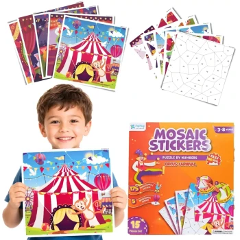Mosaic Sticker By Number - Circus Carnival