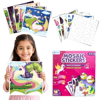 Mosaic Sticker By Number - Magical Unicorn