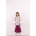 White Printed Kurta with Sharara