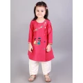 Brother Sister Embroidered Pink Kurta Pyjama set