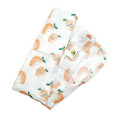 Lilamigosnest Multipurpose Orange Printed Swaddle for New Born Baby, 100% Organic & Soft Cotton Muslin, Baby wrap, Unisex Collection for 0-24 Months Baby, Baby Shower Gift (100 x 100 cm)