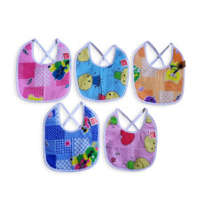 Set of 5 - Assorted Cotton Print Bibs - 1005 M Combo