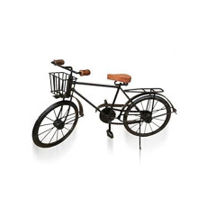 Wood And Wrought Iron Cycle - Black And Brown (Miniature)