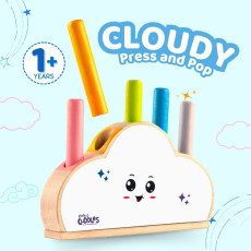 Cots and Cuddles Wooden Cloud Pop Up Toy for Kids