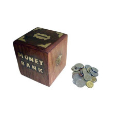 Sheesham Wood Money Bank - Dark Brown
