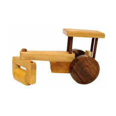 Wooden Classical Road Roller Toy - Brown
