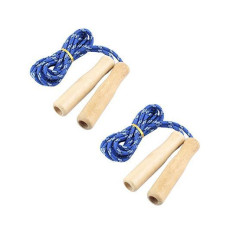 Wooden Handle Skipping Rope Set of 2 - Blue