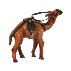 Leather Camel Showpiece - Brown