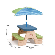 SIT & PLAY PICNIC TABLE WITH UMBRELLA