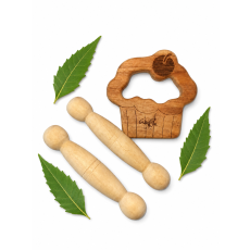 Cup Cake Neem Wood Teether