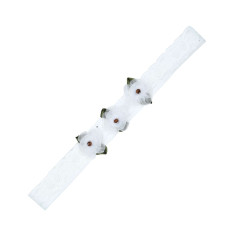 Girls Trendy  Headband - White-FUNHB469