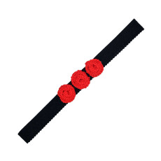 Crochet Girls Headband - Red-FUNHB470C