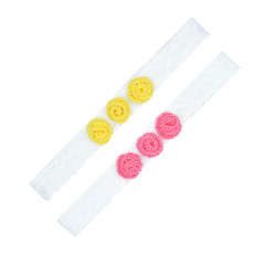 Crochet Girls Headbands Pack of 2 - Multicolor-FUNHB472