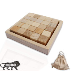 Wooden Building Blocks Cubes 25 pcs Toy for Kids Vegetable Colored safe