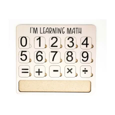 I Am Learning Math Wooden Number and Operator Board Game