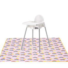 Rainbow Shine Splat Mat / High Chair Feeding / Crawl / Play Mat